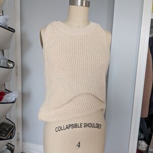 mine Cream Sleeveless Knit Tank Sweater